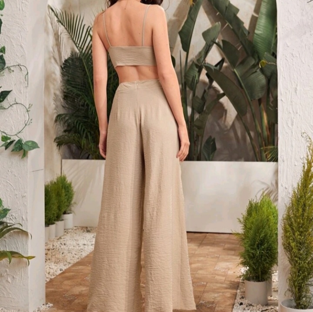 Split Thigh Pants Set - Picture 2 of 6
